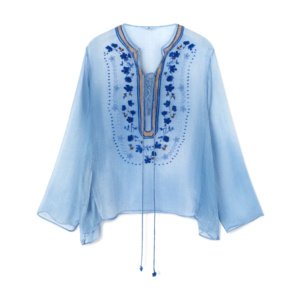 Ermanno Scervino Stilig Kaftan Klänning Blue, Dam