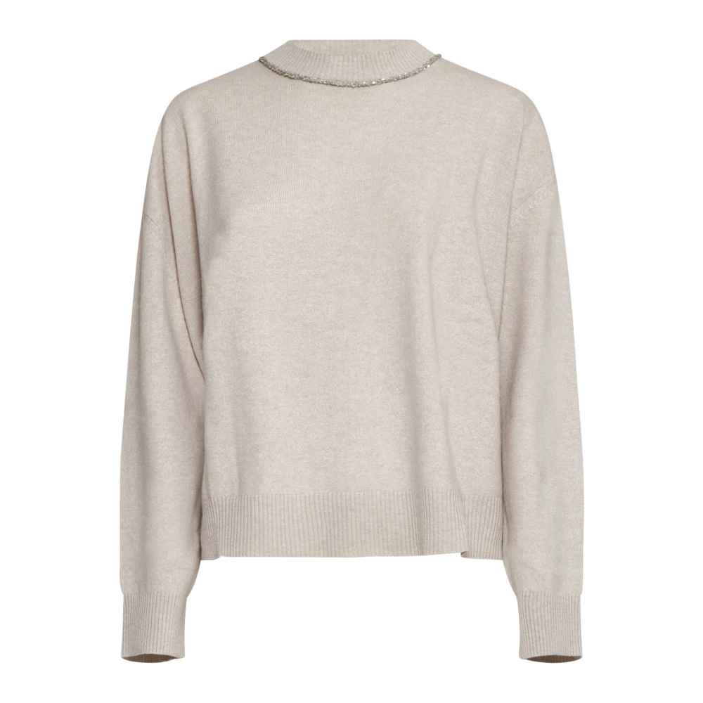 Fabiana Filippi Elegante Sweaters Collectie Beige Dames
