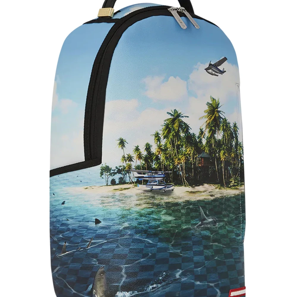 Sprayground Haaien Eiland Rugzak in Blauw Gray Heren