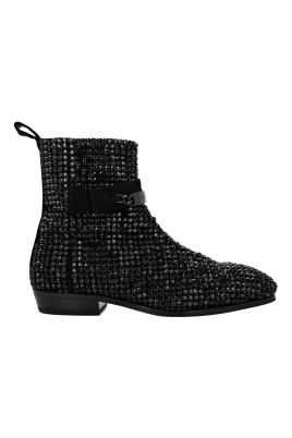 Suede Flat Boots Stones