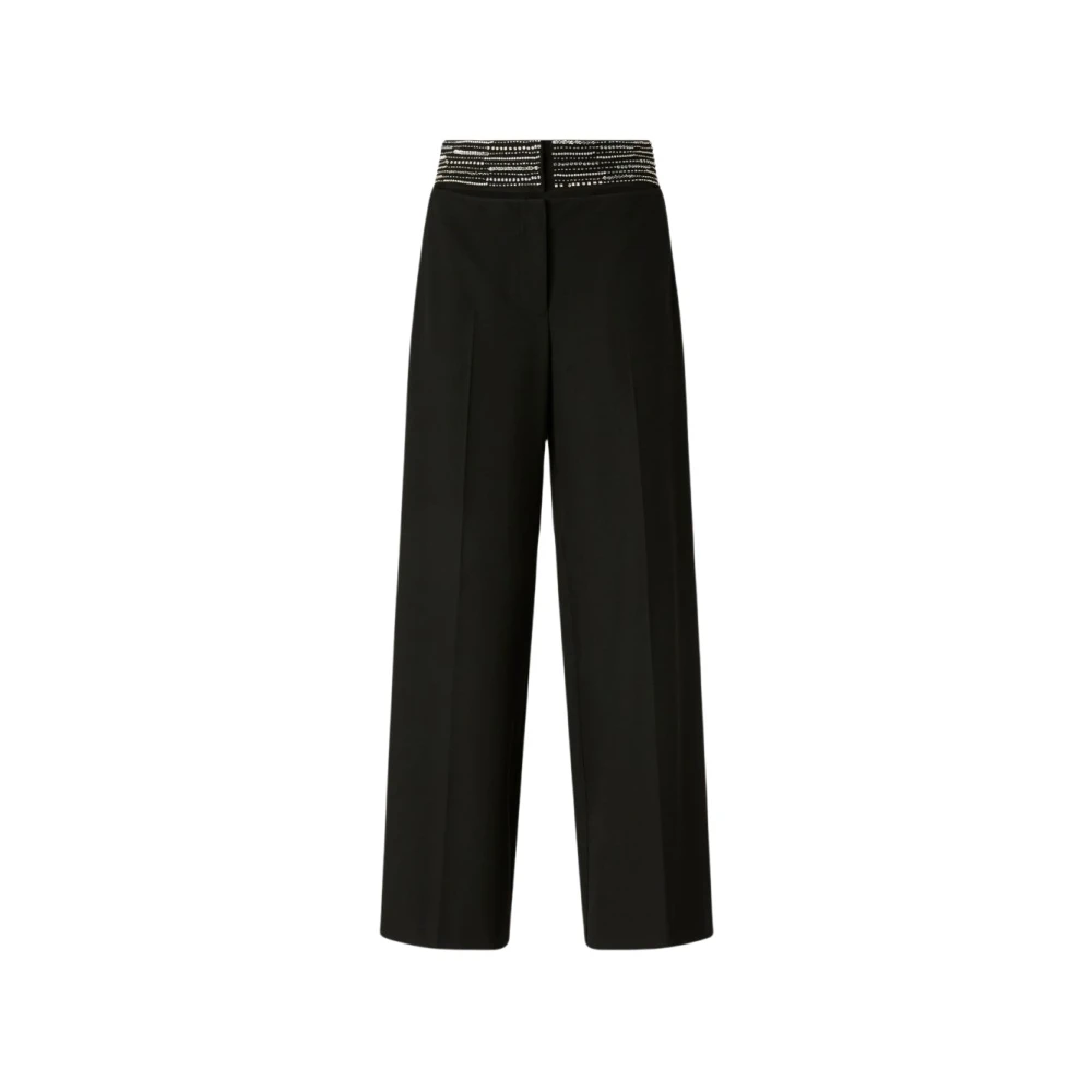 Pinko Wide Trousers - Female - Wide Trousers - Black - M - Trousers