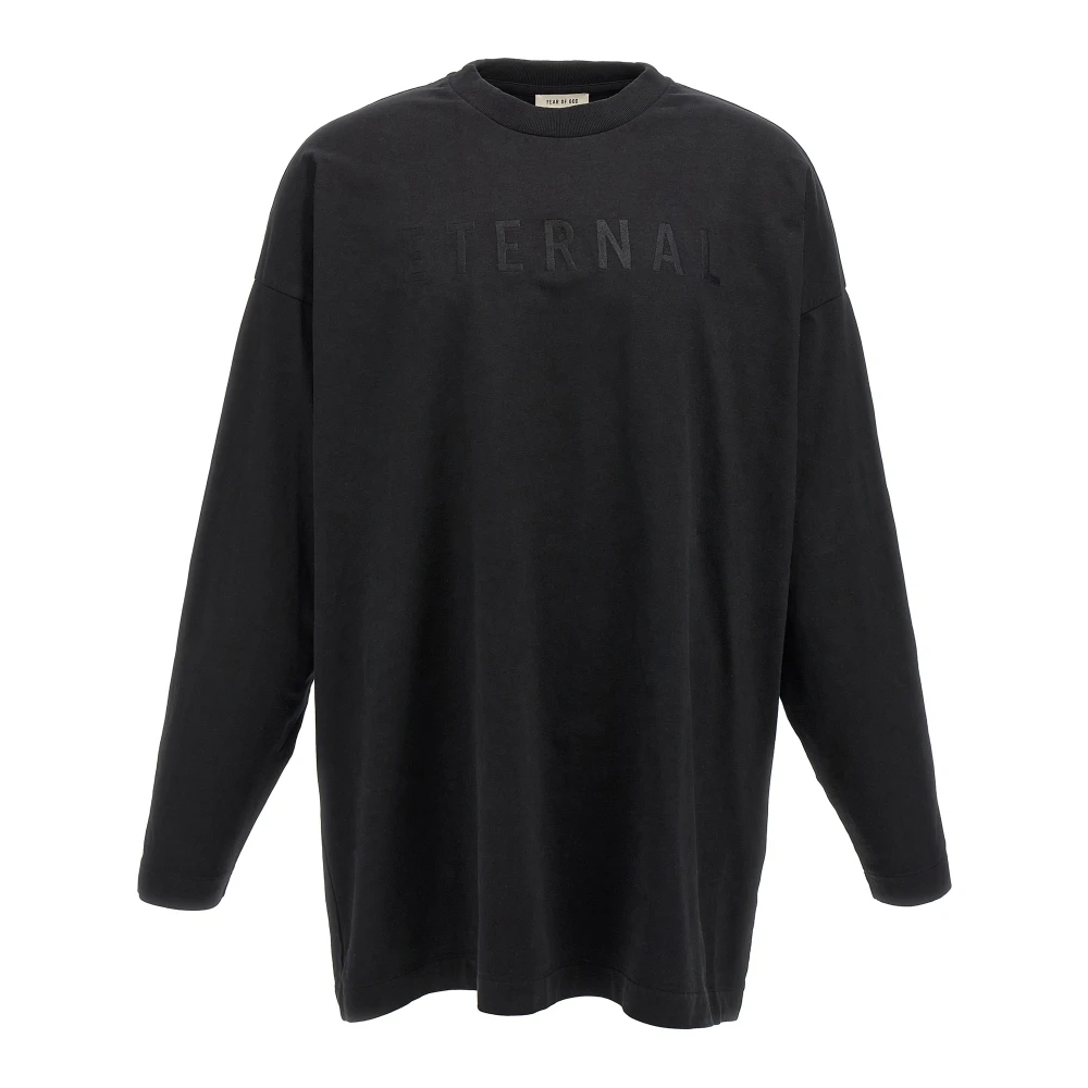 Fear Of God Black Long Sleeve T-Shirts, Male, Xs, Eternal T-Shirt