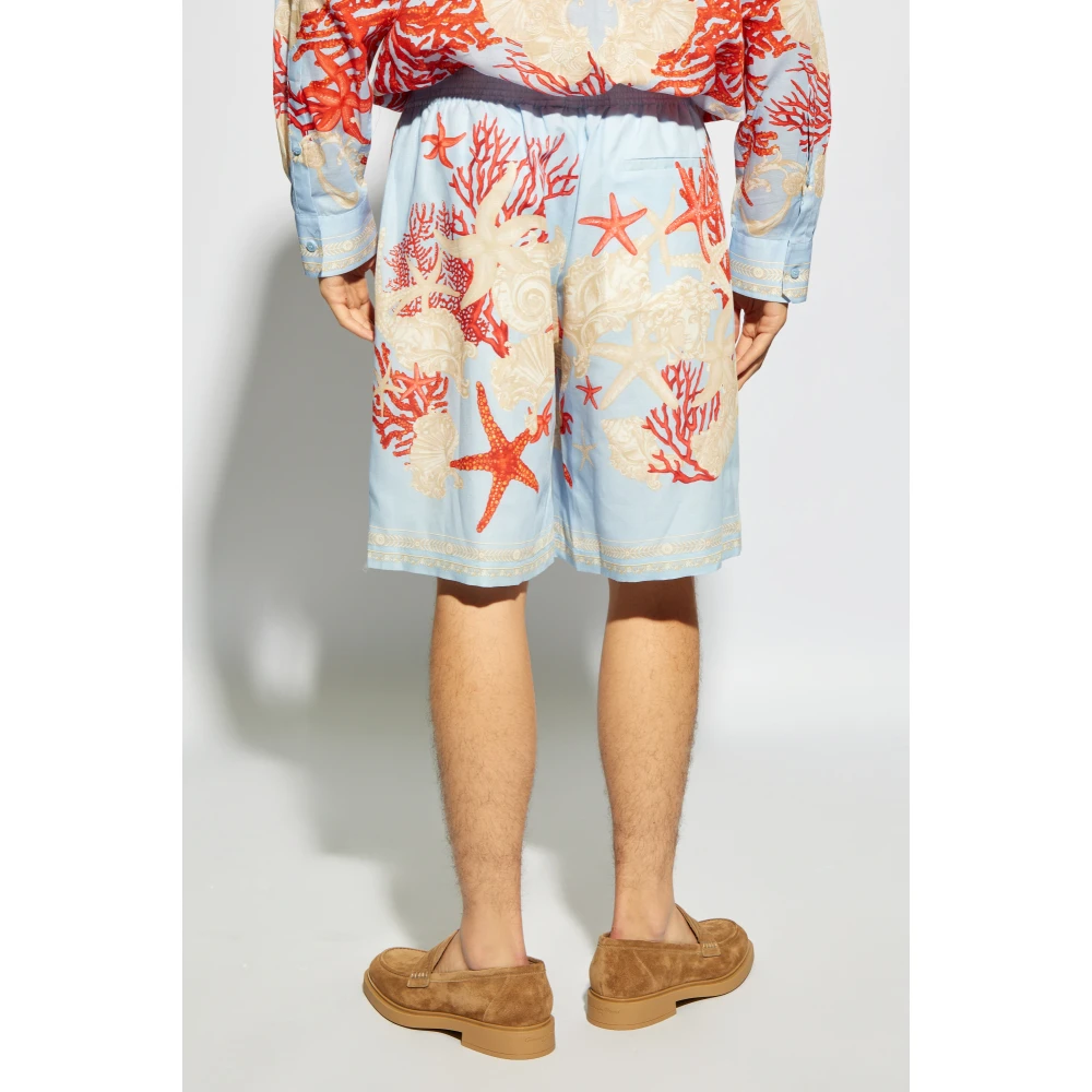 Versace Shorts met 'Barocco Sea' patroon Multicolor Heren
