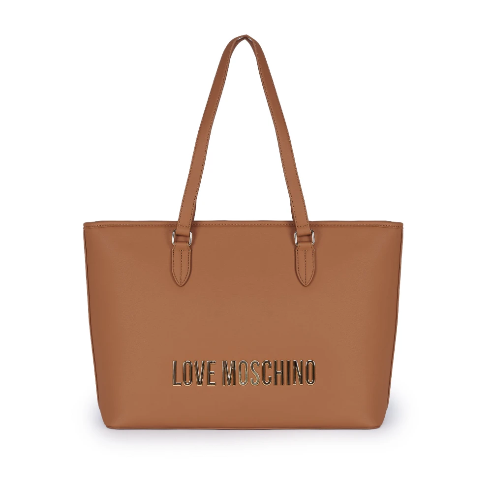 Love Moschino Eco Leather Shopping Bag Brown Dames
