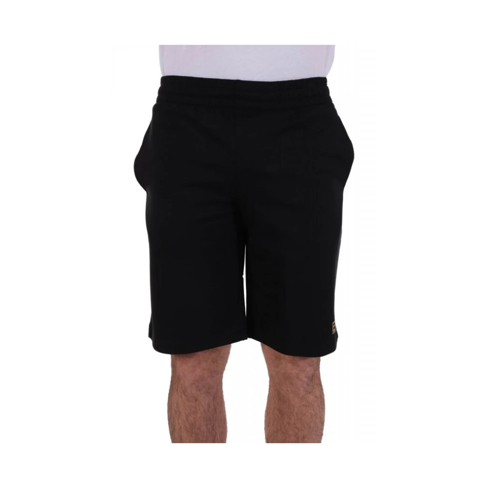 Emporio Armani Ea7 Mannelijk Zwart Logo Bermuda Shorts