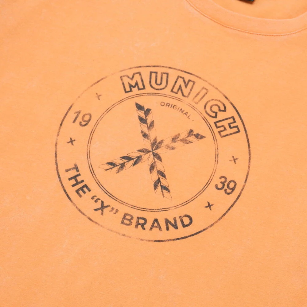 Munich Vintage Casual T-shirt Orange Heren