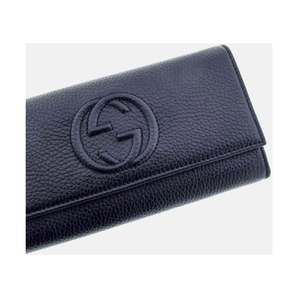 Gucci Soho leren portemonnee Black Dames