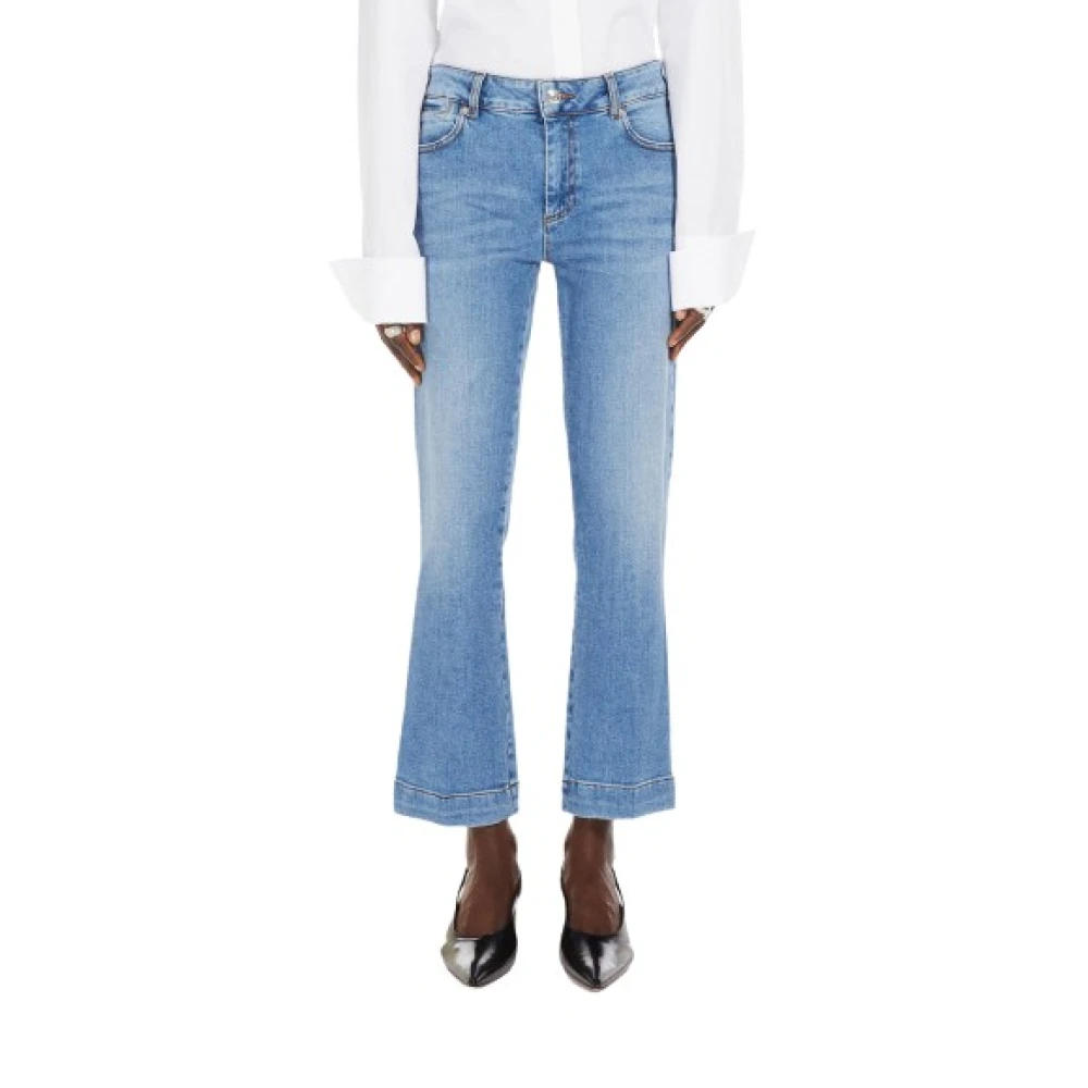 Max Mara Flare Mini Jeans in Indigo Denim Blue Dames