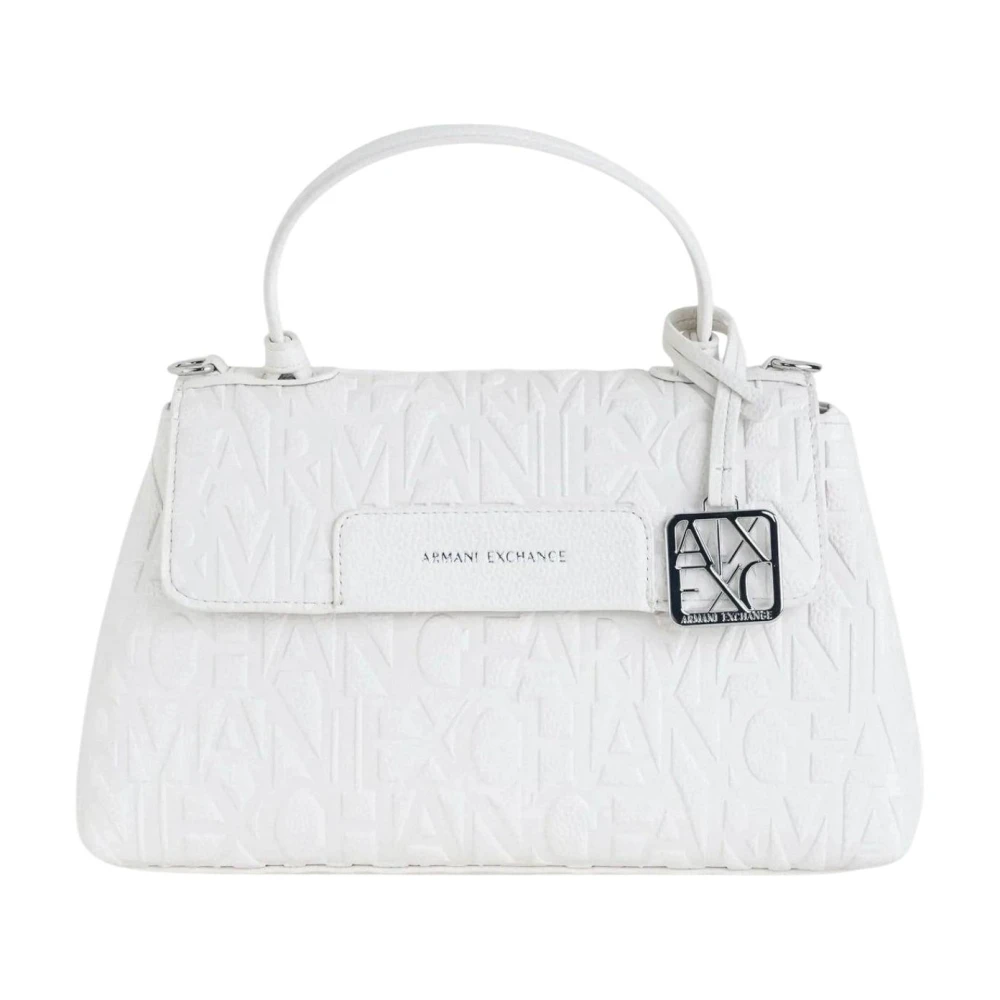 Armani Exchange Femme Blanc Sacs, Taille: One Size Sac À Main Avec Poignée Supérieure