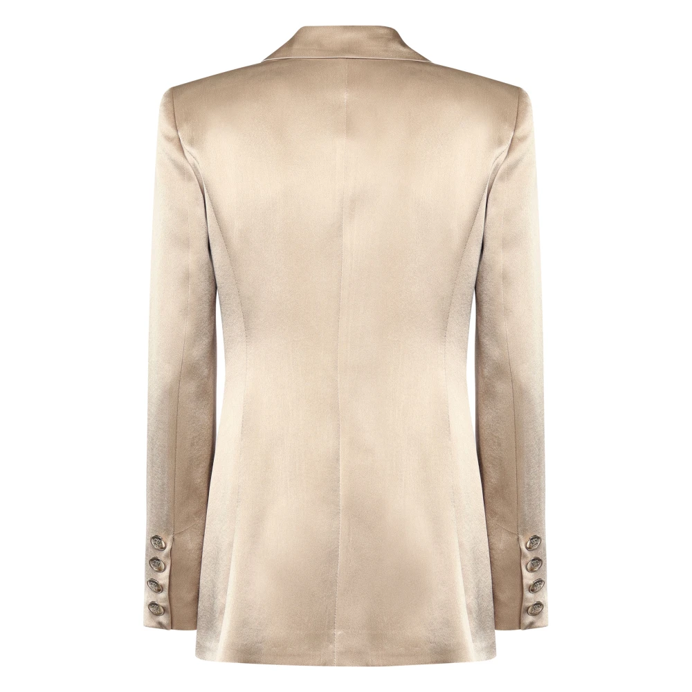 Guess Champagne Blazer met Zakken Beige Dames