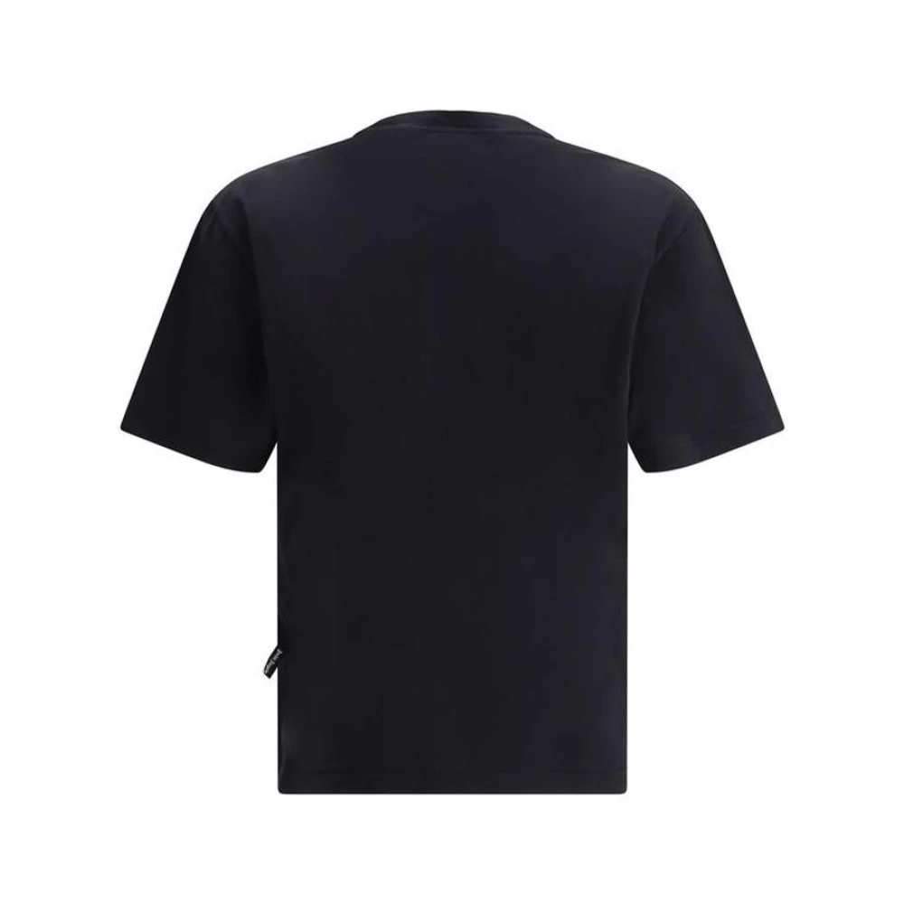 Palm Angels Vlammen Grafisch T-shirt Katoenen Brandende Oase Black Heren