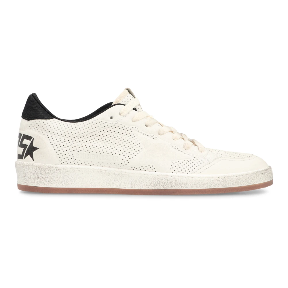 Golden Goose Herren Weiß Low-Top Sneakers Mit Used-Optik