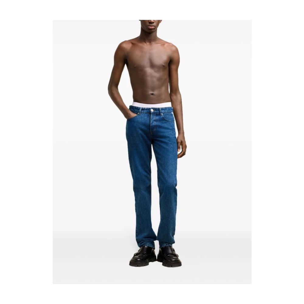 Ami Paris Straight-Fit Denim Jeans Blue Heren