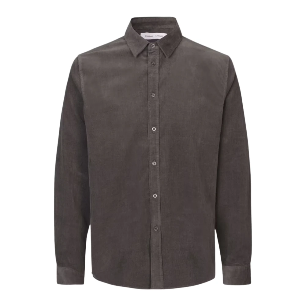 Samsøe Corduroy Regular Fit Overhemd met Knoopsluiting Brown Heren