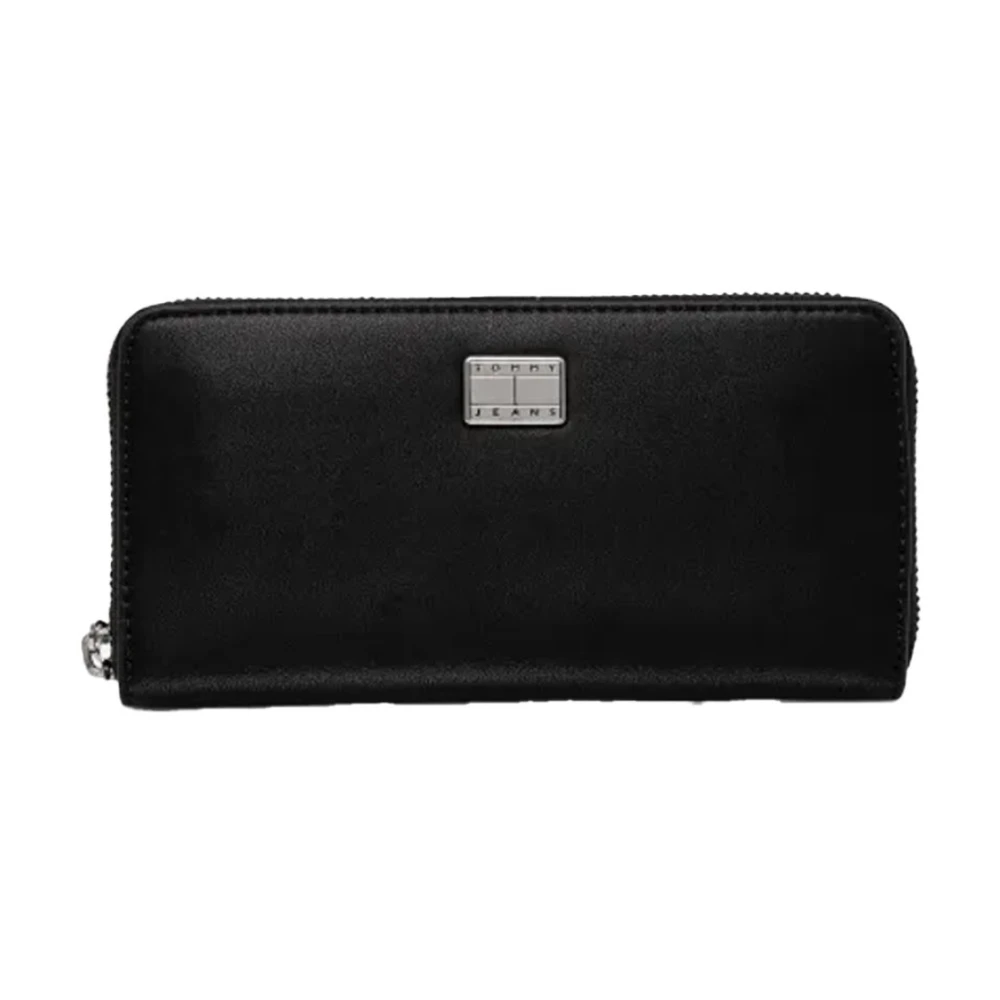 Tommy Jeans Zwarte portemonnee met ritssluiting Black Dames