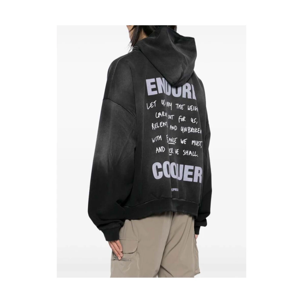 Represent Hoodie met logoprint Black Heren