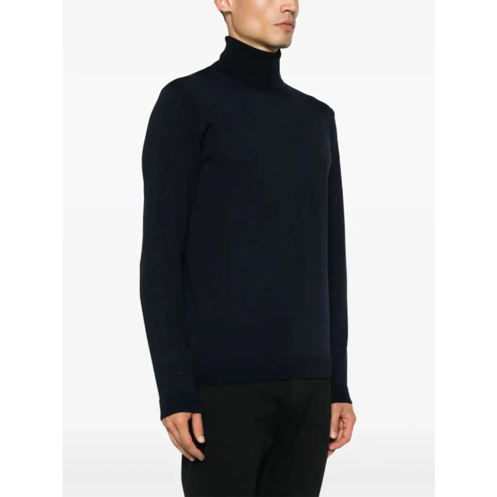 Roberto Collina Navy Coltrui Trui Gebreid Aw24 Blue Heren