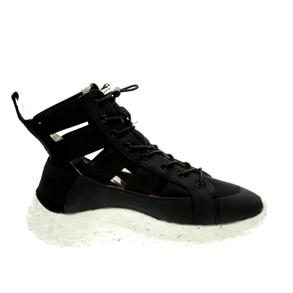 FESSURA Lycra Öppen Sneaker Elastiska Band Black, Dam