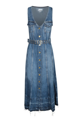 blue-sleeveless-midi-dress-with-v-neck