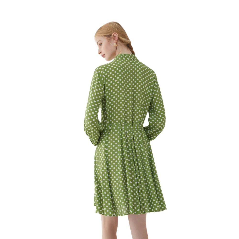 Iblues Gerimpelde Jurk Green Dames