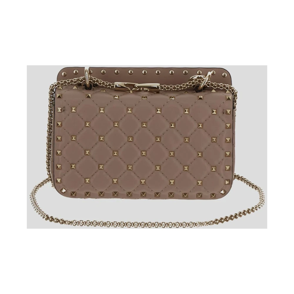 Valentino Garavani Spike Leren Tas Brown Dames