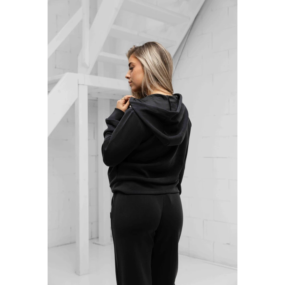 Guess Zwart Full Zip Hooded Trainingspak Dames Black Dames
