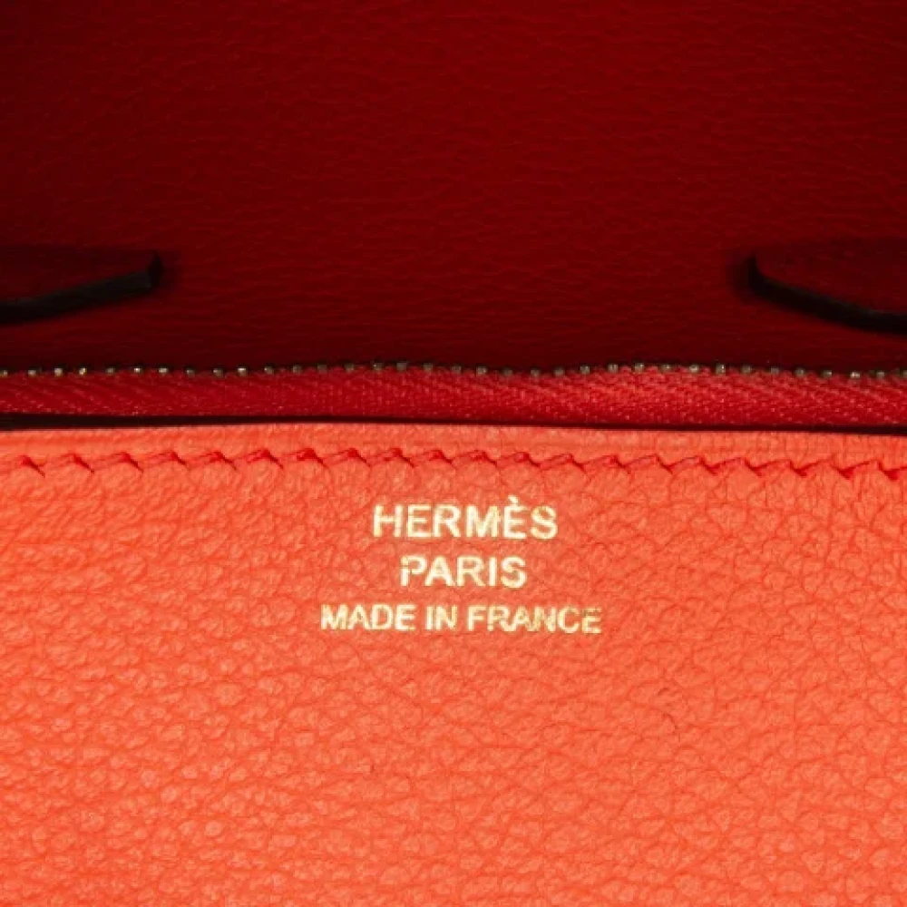 Hermès Vintage Pre-owned Leather handbags Orange Dames