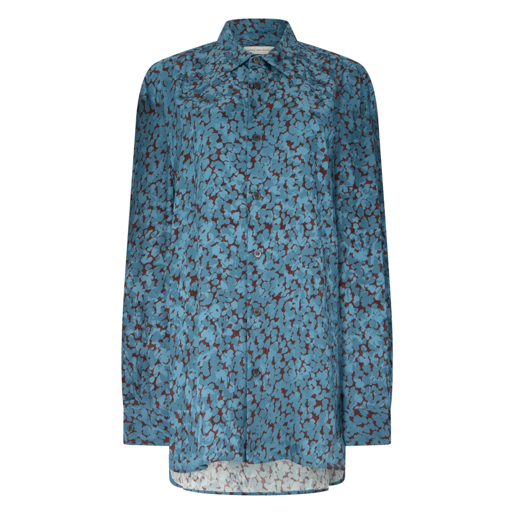 Dries Van Noten Men's Blue Croom Printed Shirt - Casual Shirts - Xl - Shirts