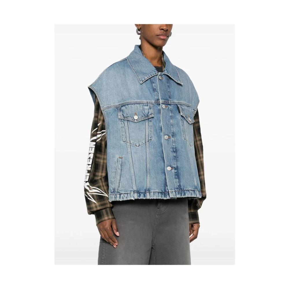 Haikure Indigo Blauw Geknoopt Gilet Blue Dames