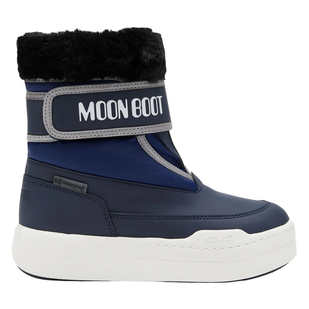 Moon Boot Boys Blue Kids Boots, 36 Eu, Junior Park Strap Boots
