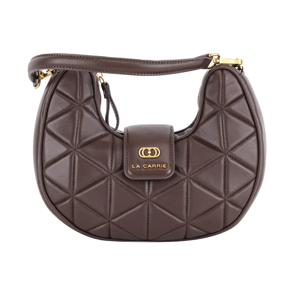 La Carrie Elegante Gewatteerde Leren Handtas Brown Dames