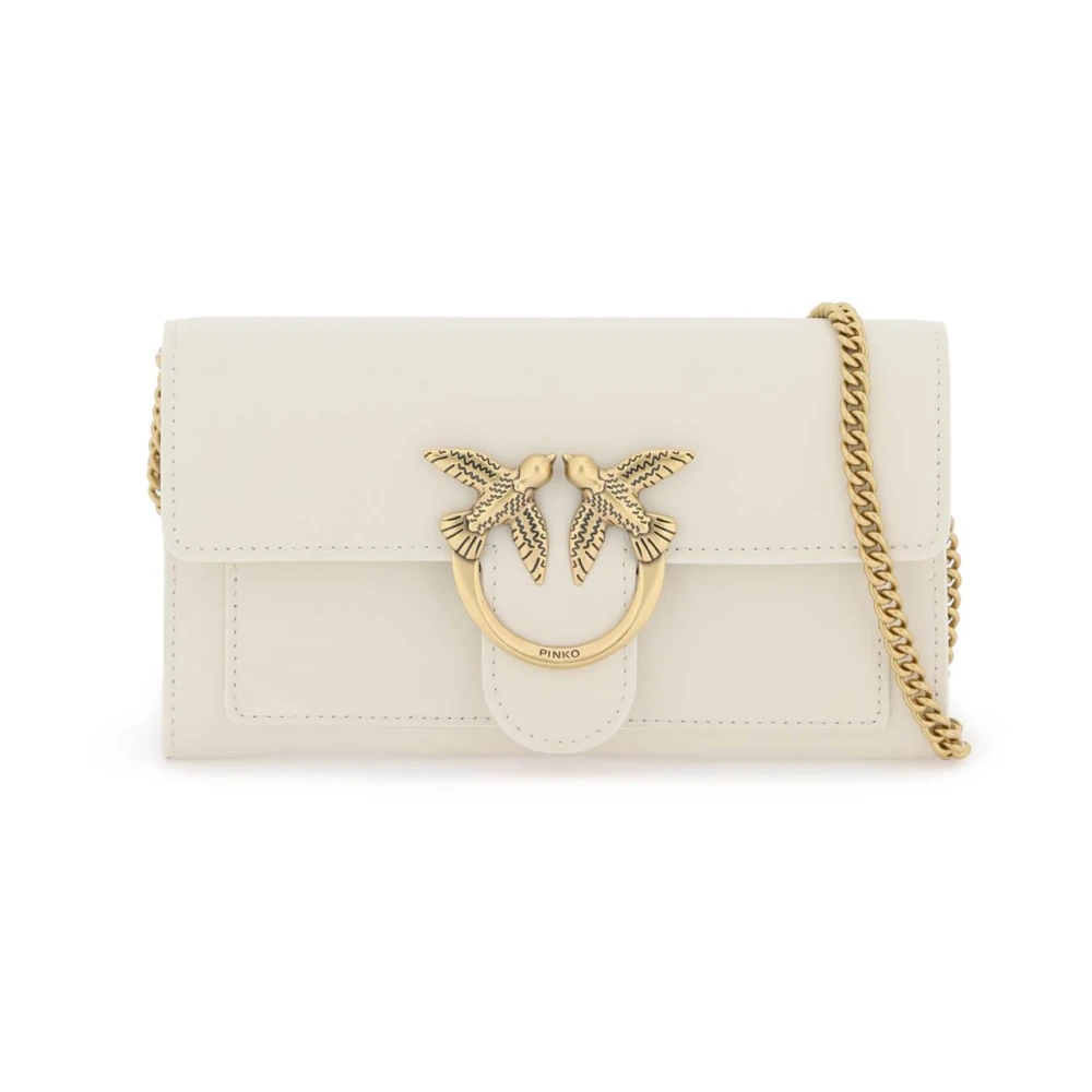 Pinko Love Birds Diamond Cut Schoudertas White Dames