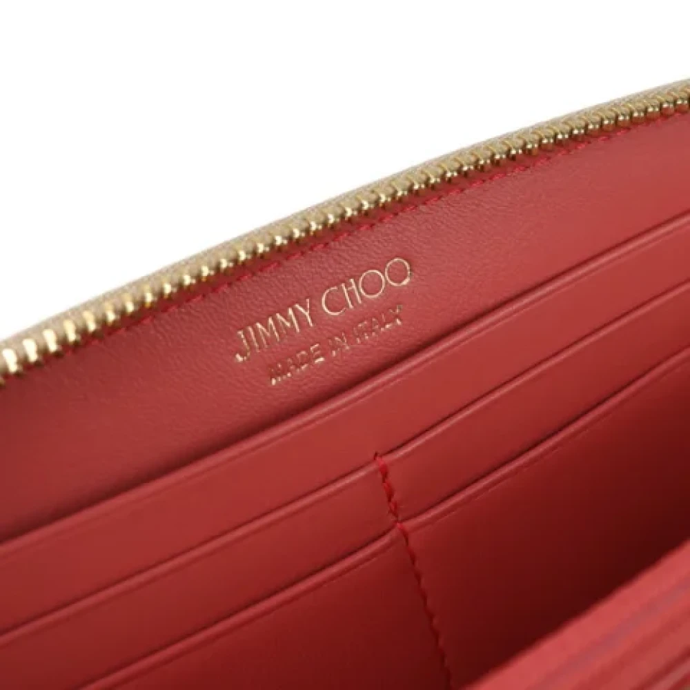 Jimmy Choo Pre-owned Canvas wallets Beige Dames