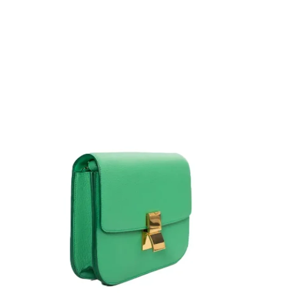 Celine Vintage Pre-owned Leather celine-bags Green Dames