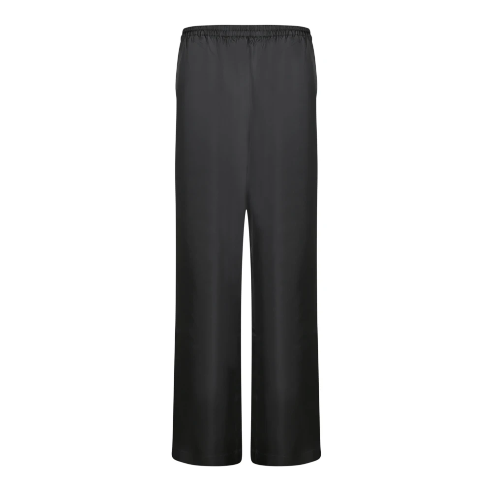 Loulou Studio Women's Black Wide Trousers, L, Alera Lds Silk Twill Trousers