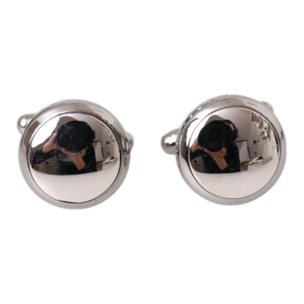 Dolce & Gabbana Men's Silver Stunning Logo Details Plated Cufflinks