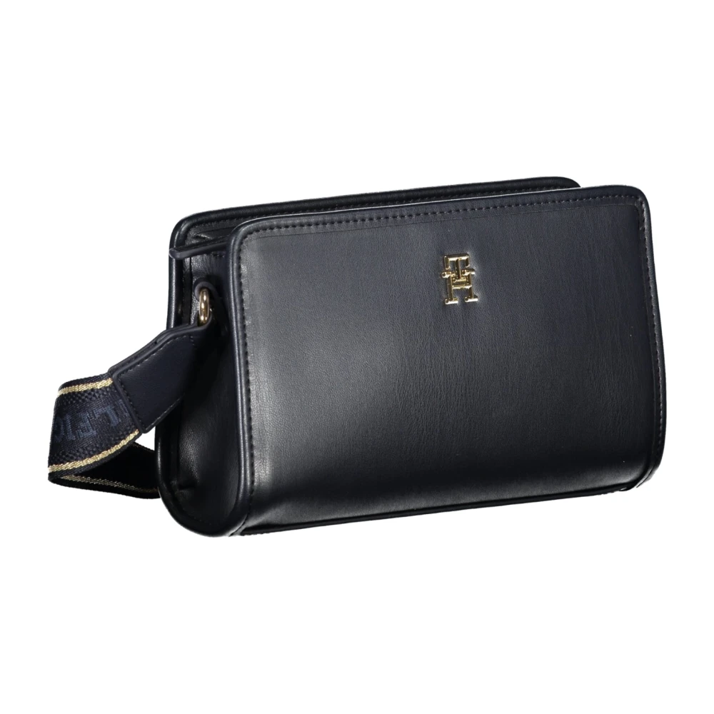 Tommy Hilfiger Blauwe Schoudertas met Rits Sluiting Blue Dames