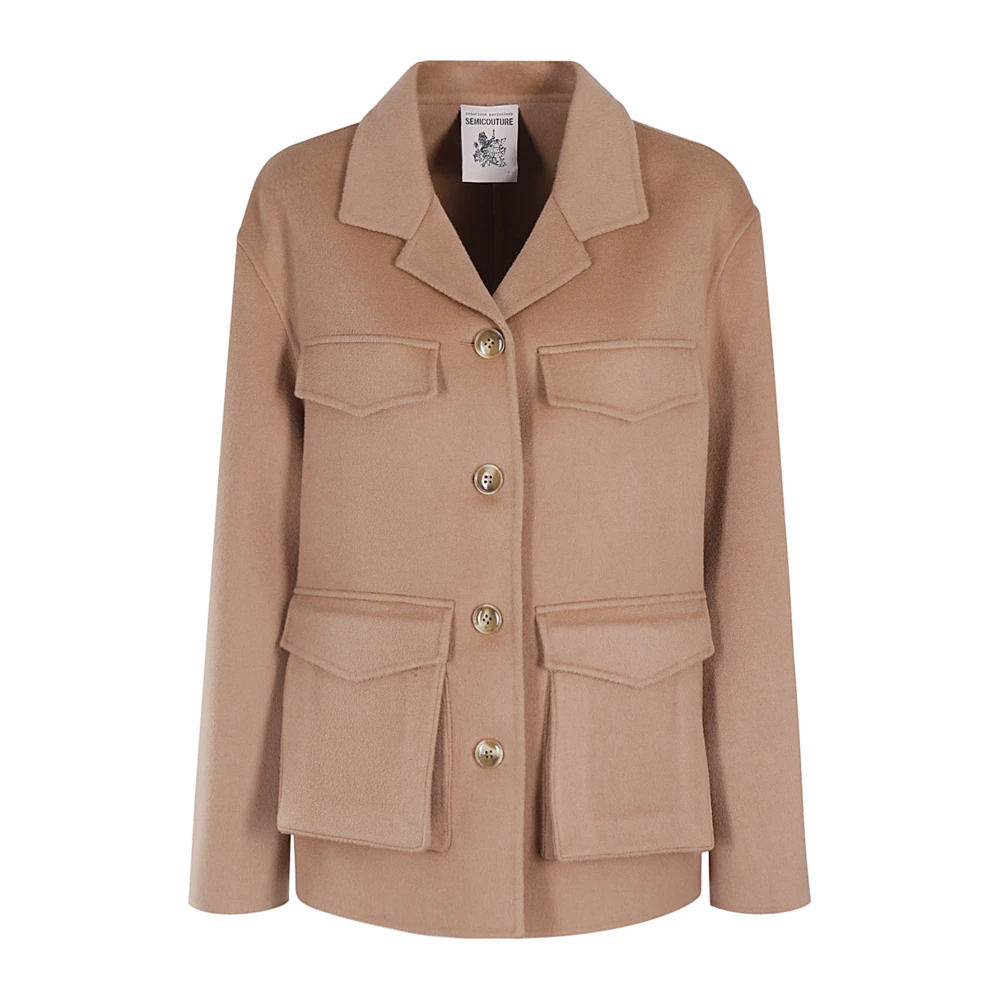 Semicouture Elegante Katrina Jurk Brown Dames