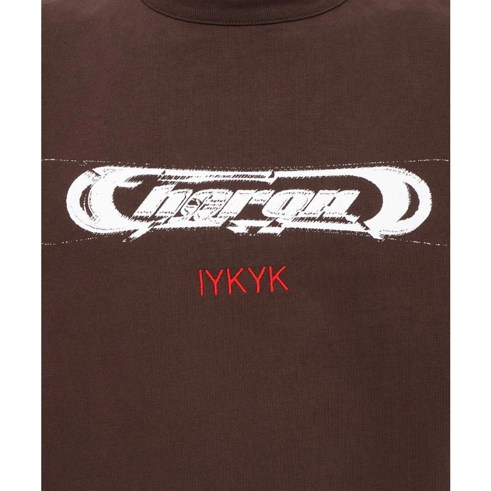 Heron Preston Katoenen T-shirt met Front Print Brown Heren