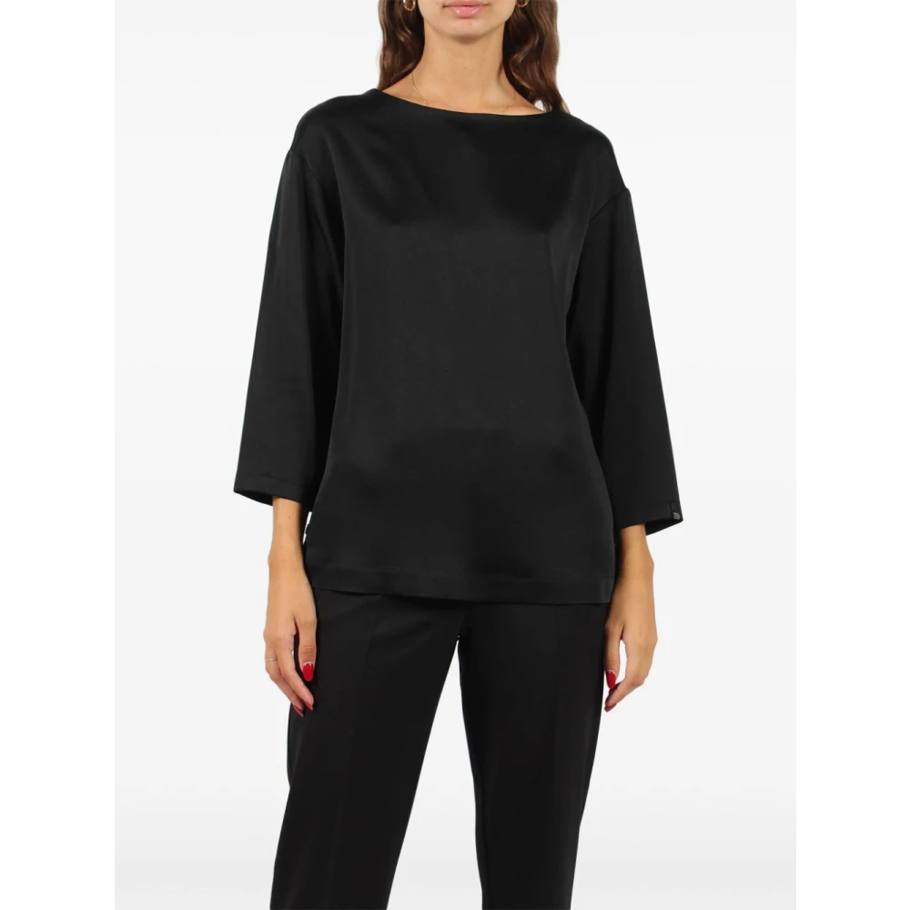 Herno Zwarte Blouse Black Dames