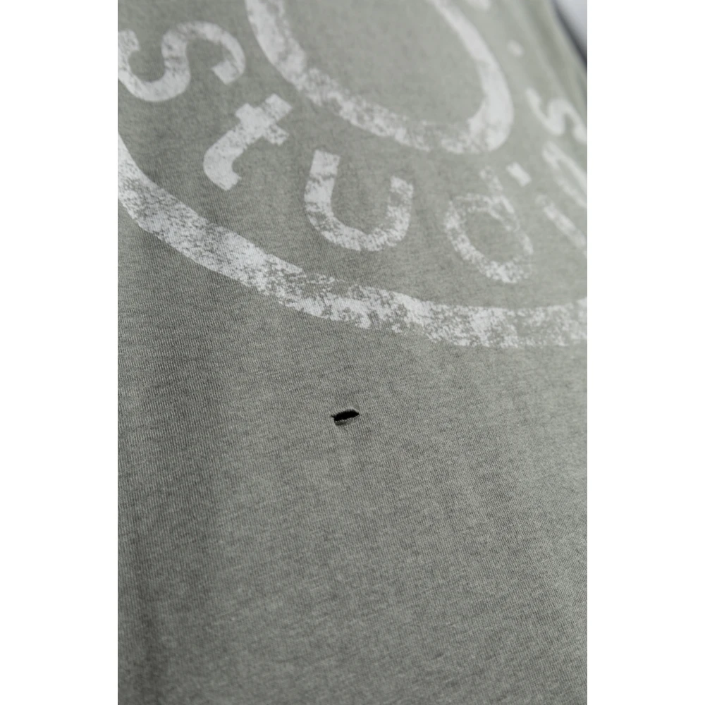 Acne Studios Bedrukt T-shirt Gray Heren
