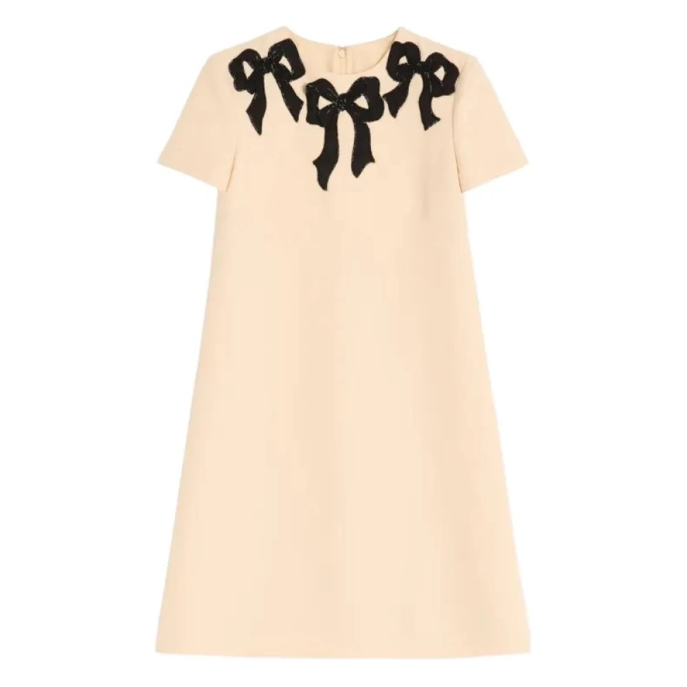 Valentino Garavani Vrouw Beige Kleedjes Dames, S, Short Dress