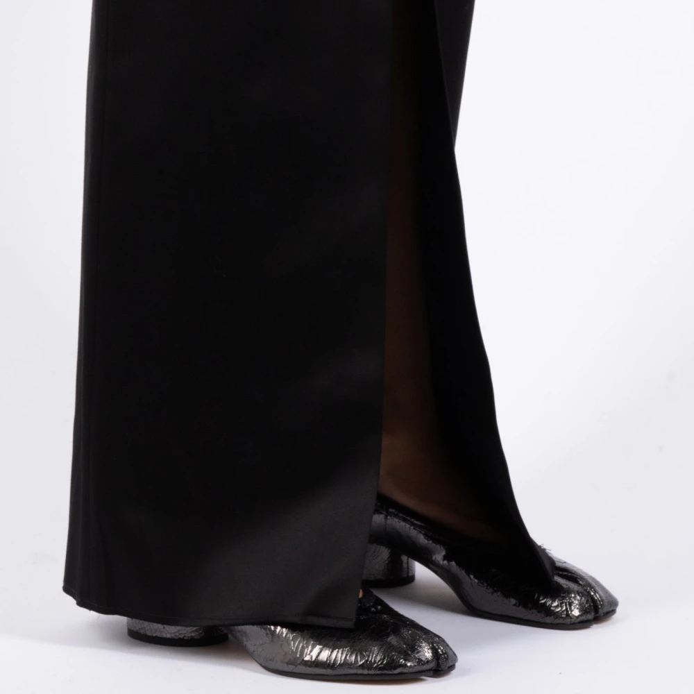 MM6 Maison Margiela Zwarte Viscose Blend Jurk Black Dames