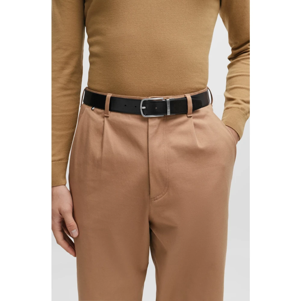 Hugo Boss Omkeerbare Zwarte Riem Black Heren