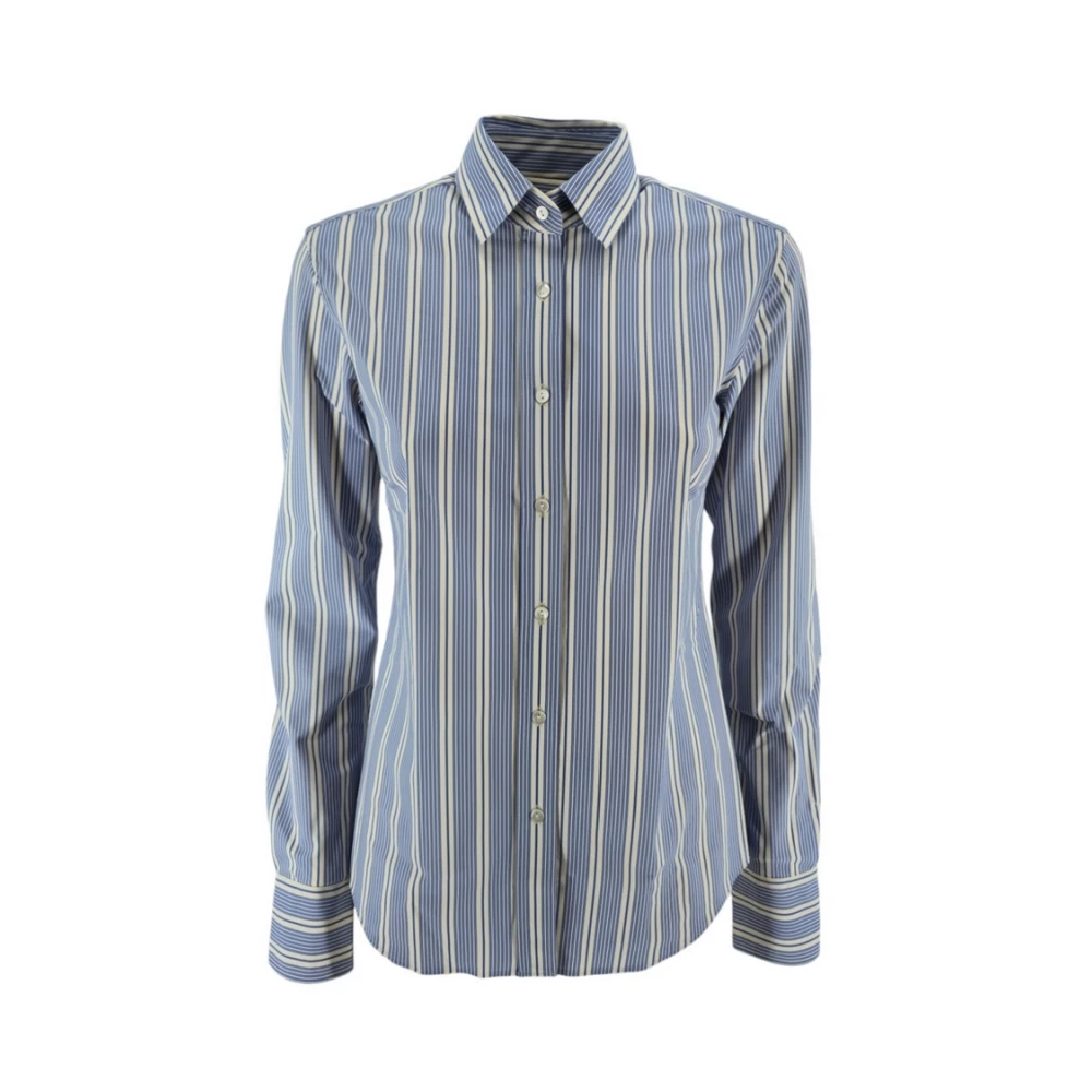 Xacus Gestreepte Damesoverhemd Wit Blauw Multicolor Dames