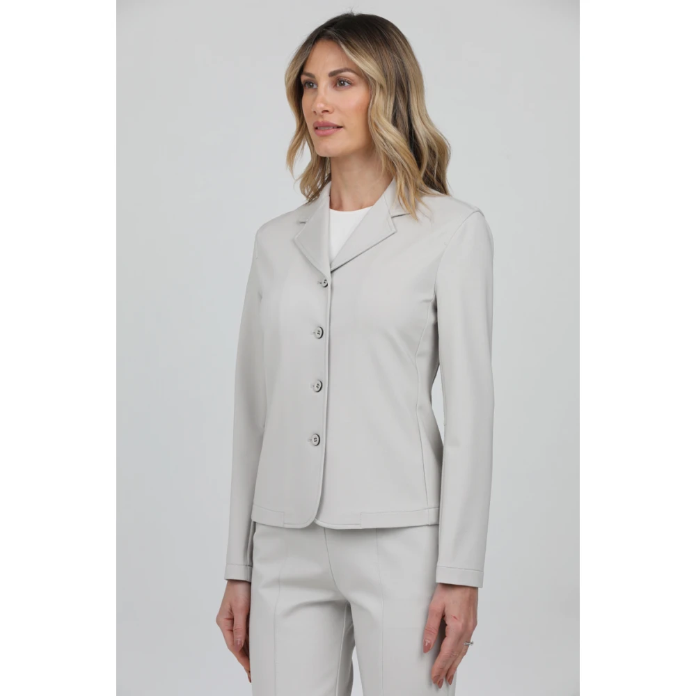 Max Mara Slim Fit Jas Gray Dames
