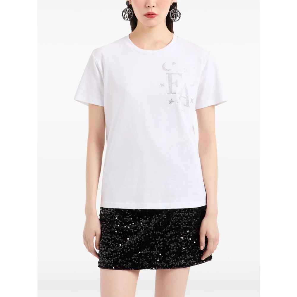 Emporio Armani Zwarte Pailletten Potloodrok Black Dames