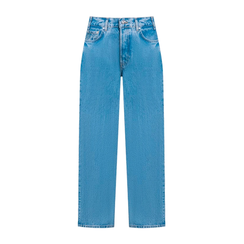 Anine Bing Slim Fit Jeans met Vijf Zakken Blue Dames