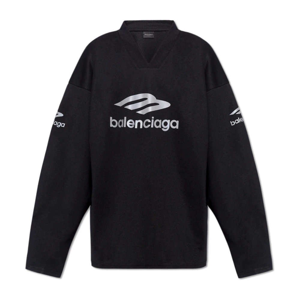 Balenciaga T-shirt met lange mouwen Black Heren