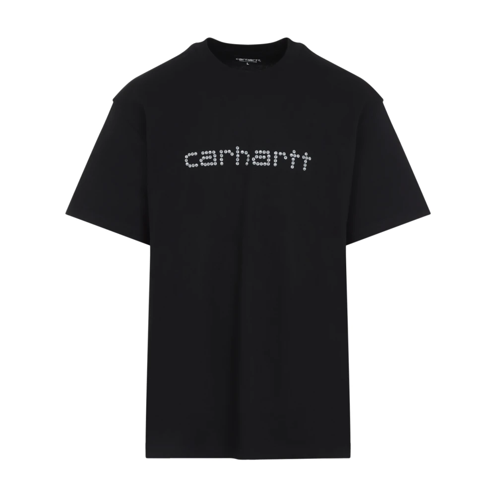 Carhartt WIP Zwarte Klinknagel Script T-Shirt Black Heren